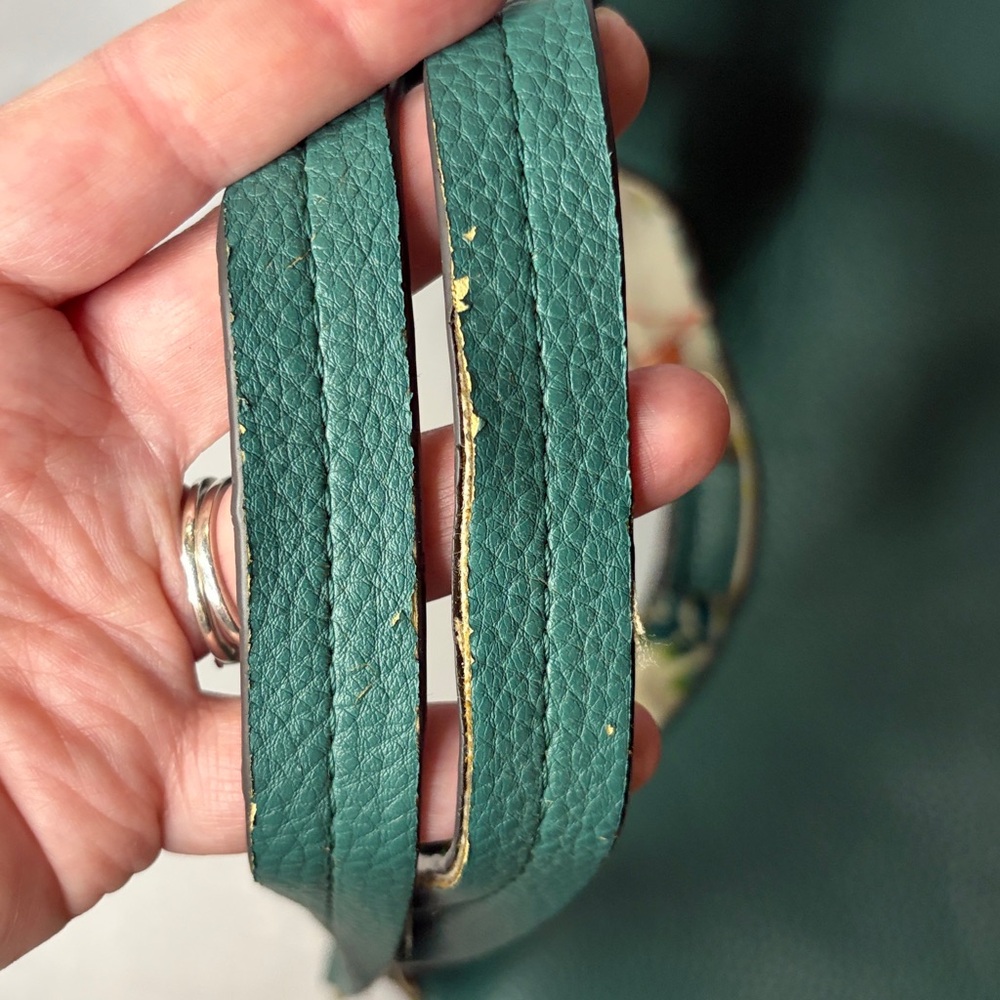 Nanette Lepore Dark Green Large Shoulder Bag EUC - Picture 6 of 8